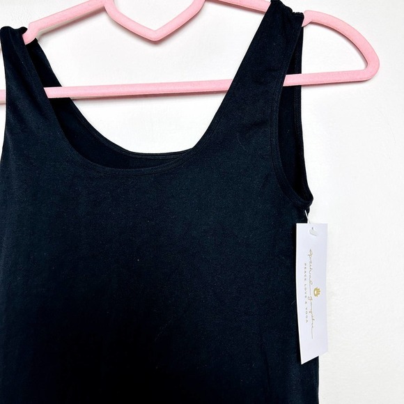 Spiritual Gangster NWT Double Scoop Neck Sleeveless Casual Tops Black Size XS/S - Picture 2 of 4